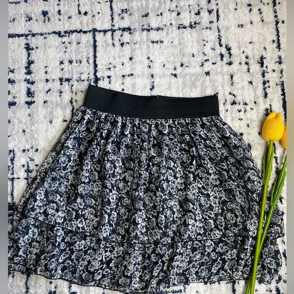 Hannah And Gracie Flowy Floral Tiered Women’s  Skirt Size XL